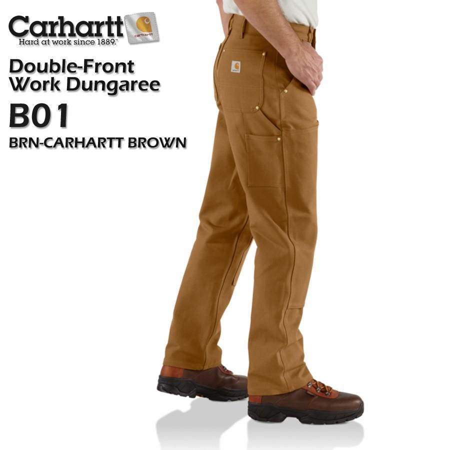 【カーハート Carhartt】B01 ワークパンツ ダブルフロント ワーク ダンガリー ペインターパンツ ダブルニー　ダック　ワークパンツ  ワークウエア （レングス32）