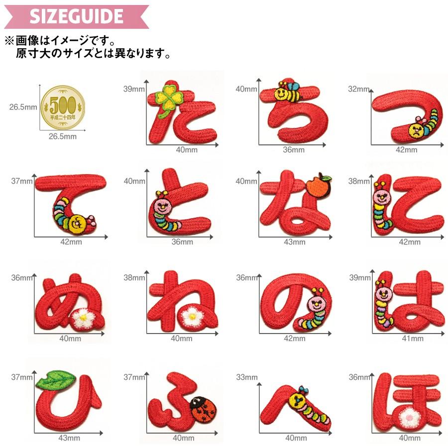 どれでも5枚以上でメール便送料無料！た行 な行 は行 アイロンで簡単