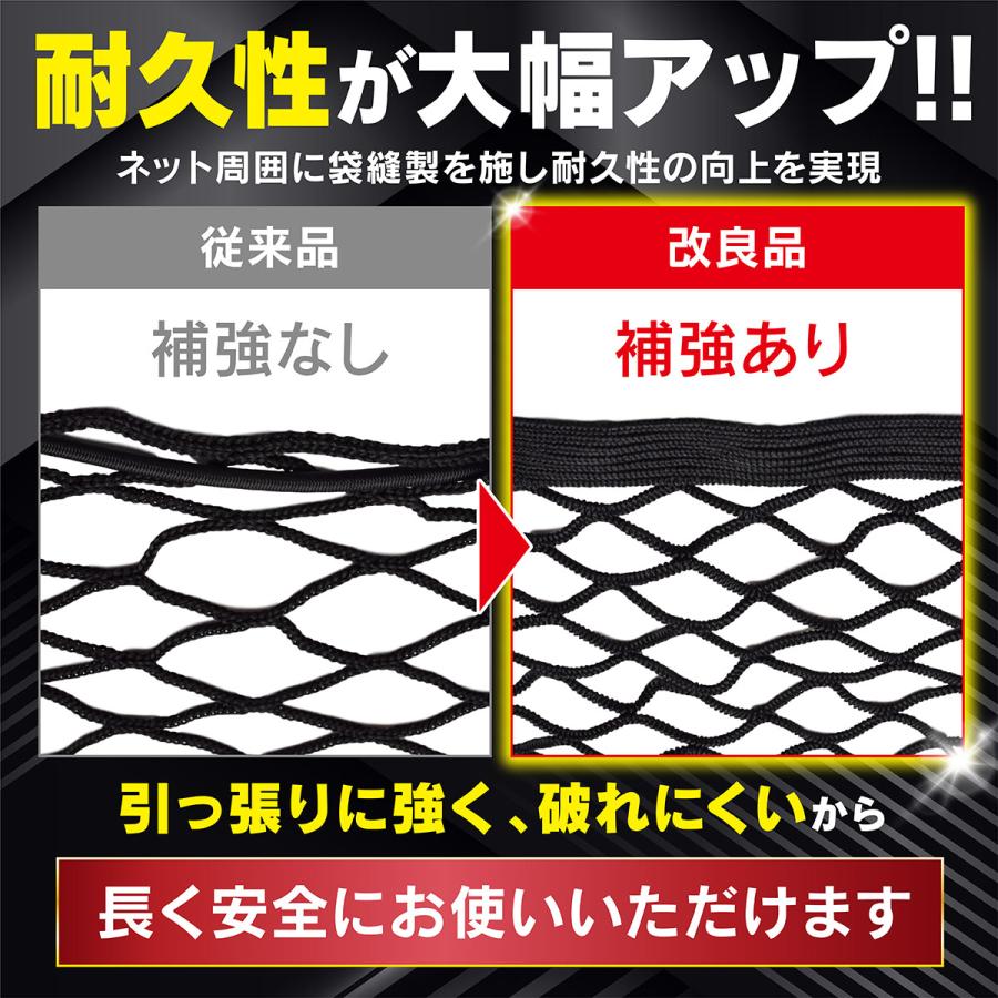 Factus ラゲッジネット 車用 トランクネット 80×60cm 伸縮 縁周り強化