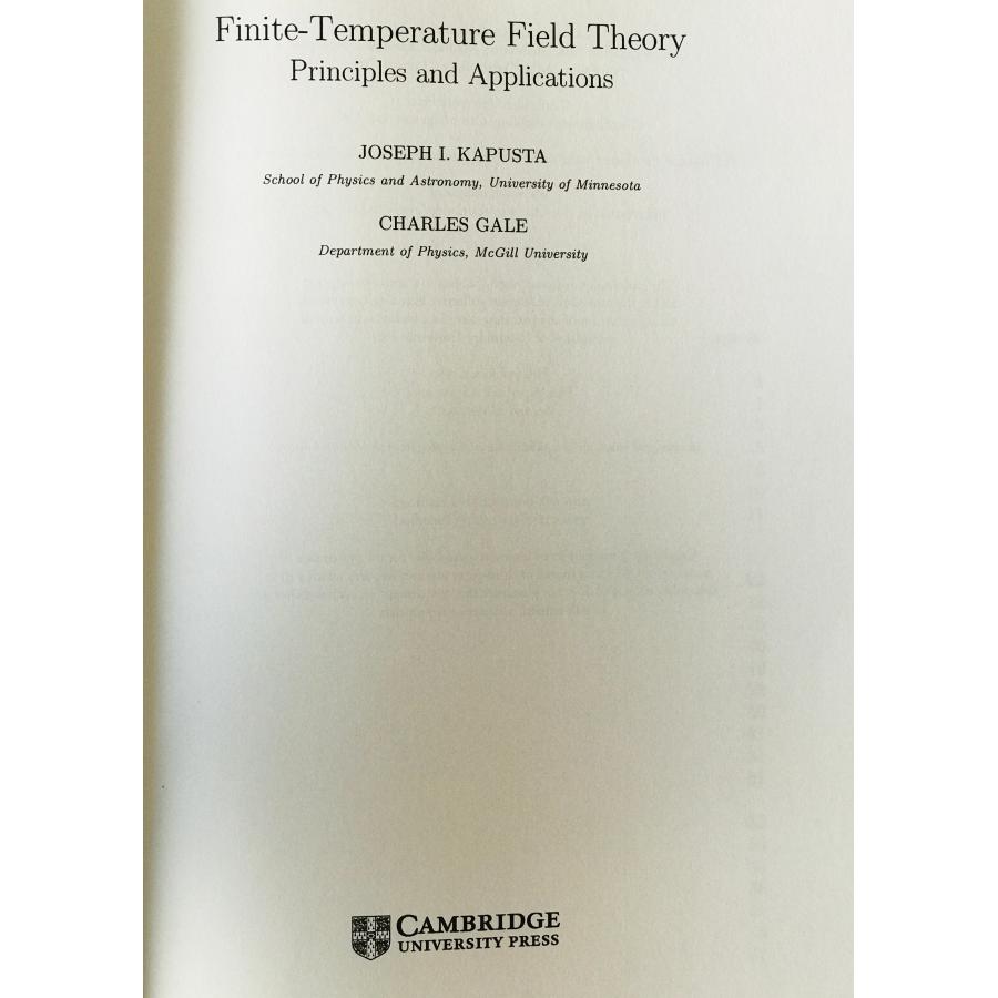 Finite-Temperature Field Theory Theory : Prinicples and Applications. Cambr_1