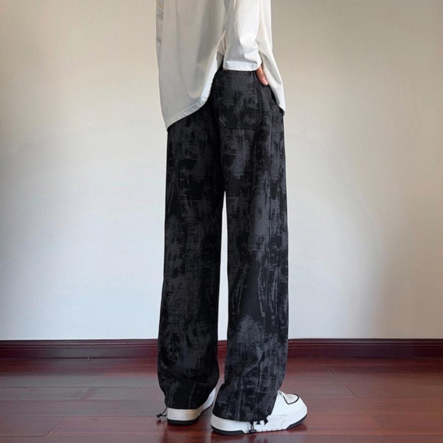 リブワイドパンツ メンズ イージーパンツ カジュアルパンツ ボトムス おしゃれ |  | 11