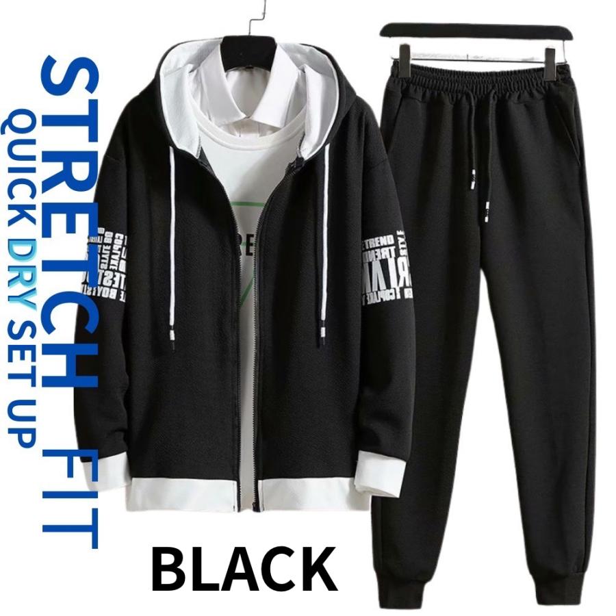 セットアップ上下 メンズ ジャージ上下 スウェット上下 ルームウェア スポーツウェア 長袖 長ズボン 速乾 通気性 おしゃれ カジュアル |  | 01