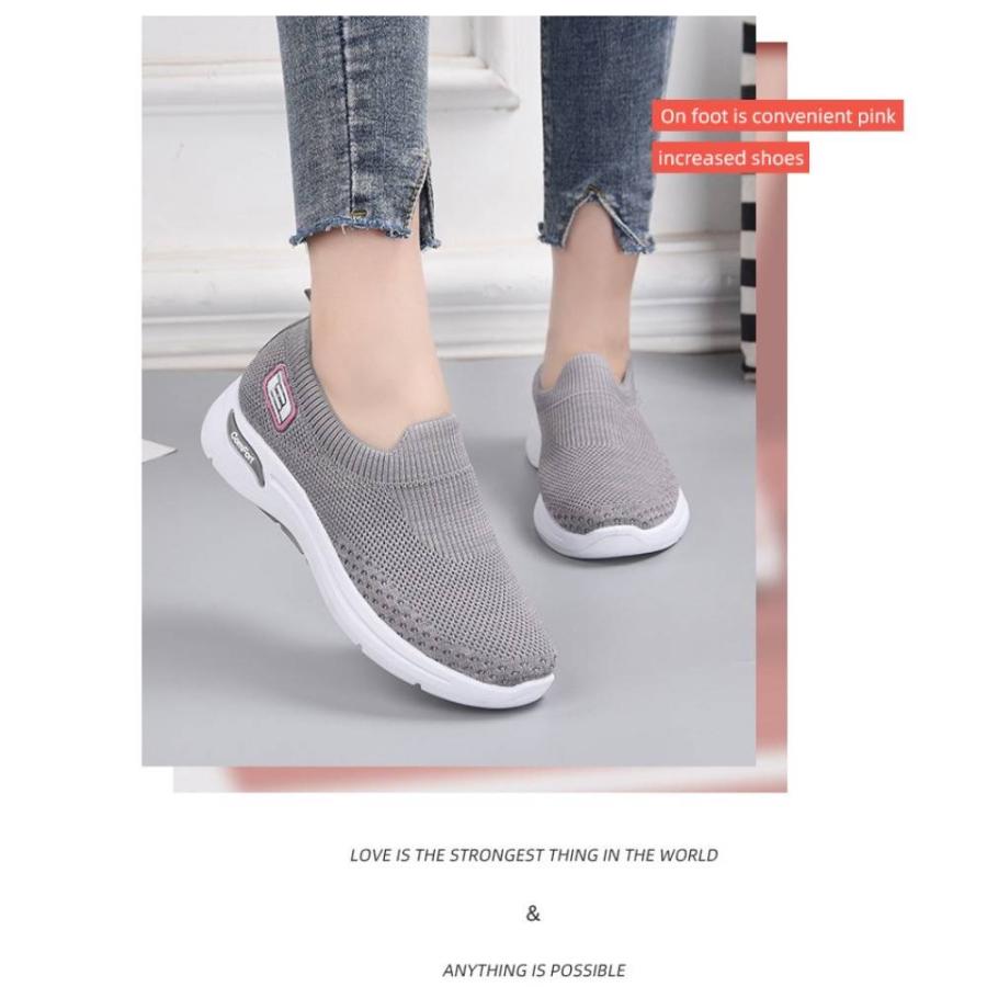 スニーカー レディース スリッポン ウォーキング 軽量 通気性 歩き
