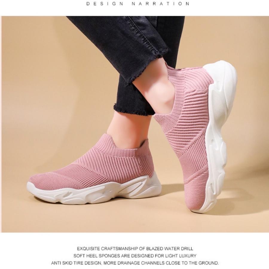 スリッポン レディース スニーカー 通勤 通学 厚底 靴 ウォーキング