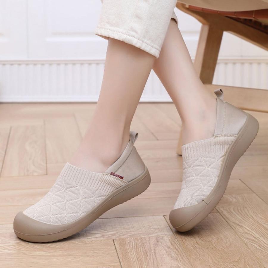 スリッポン レディース スニーカー フラットシューズ パンプス 軽量 通気性 歩きやすい ルームシューズ ブラック ブラウン ベージュ |  | 19