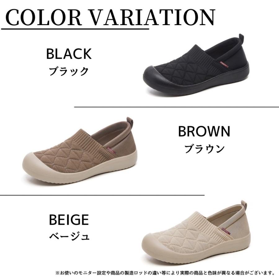 スリッポン レディース スニーカー フラットシューズ パンプス 軽量 通気性 歩きやすい ルームシューズ ブラック ブラウン ベージュ |  | 10