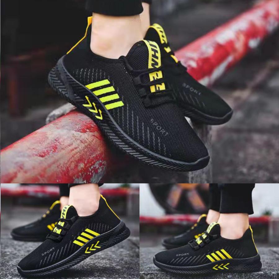 スニーカー メンズ ブラック 軽量 靴 通気性 通勤 通学 運動