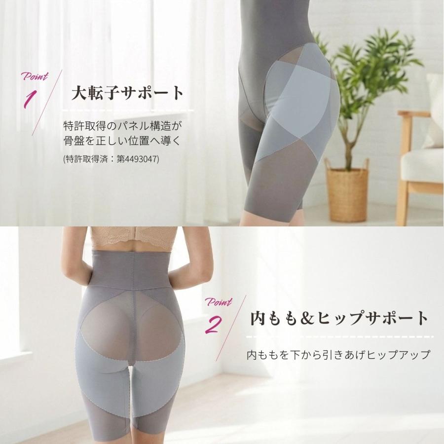 TEH04 姿勢スッキリハイウエスト骨盤ガードル 骨盤ベルト 加圧 レディース 補正下着 大きいサイズ ヒップアップ 姿勢 ハイウエスト 産後ガードル ぽっこりお腹 | TAMURA | 08