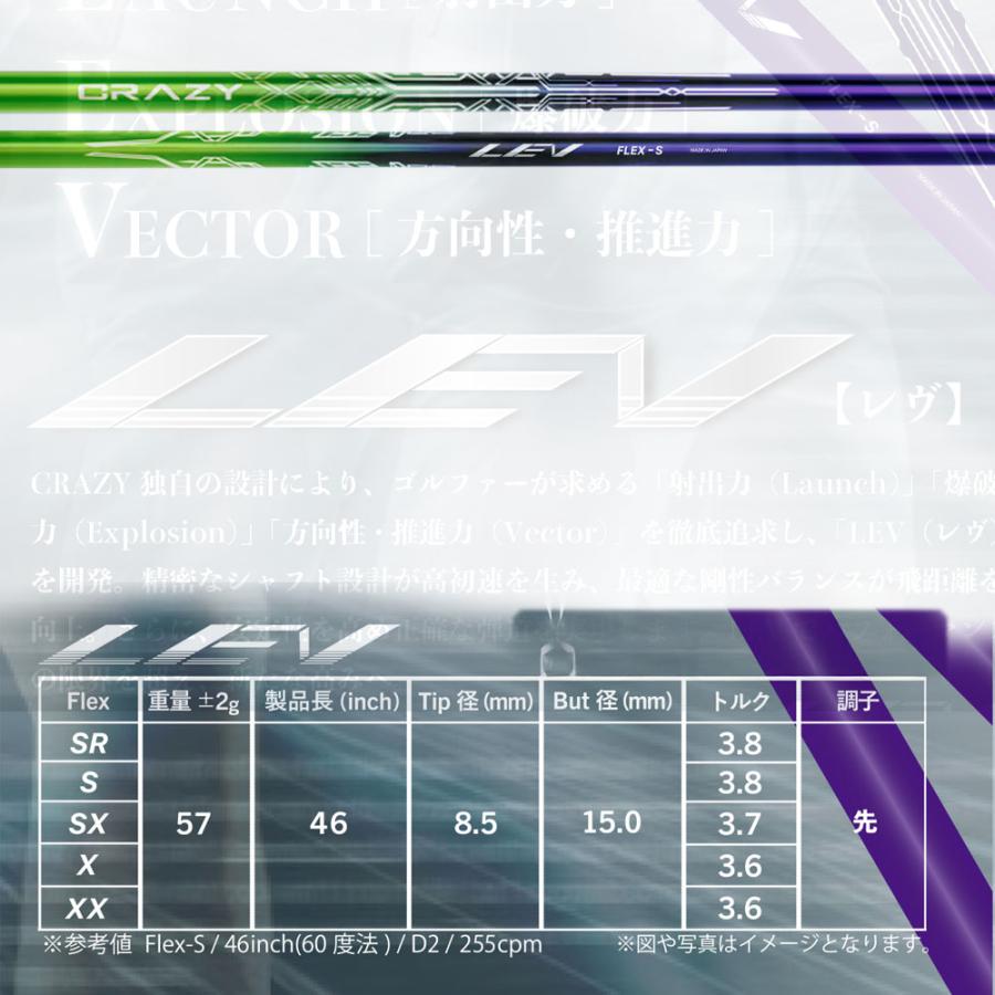 ONOFF オノフ AKA KUROドライバー対応 スリーブ付シャフト CRAZY LEV