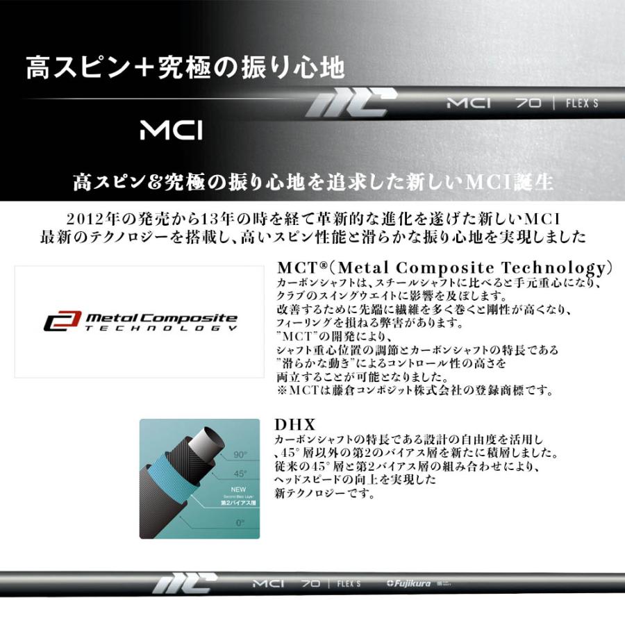 フジクラ New MCI 2025年モデル シャフト 高スピン MCT DHX アイアン用