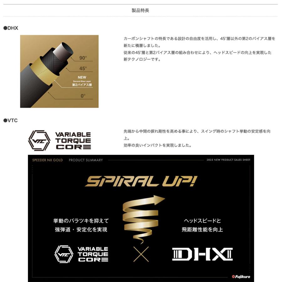 ブリヂストンスリーブ付き　スピーダーNXゴールド　ドライバー用　シャフト クーポン対象商品 BRIDGESTONE ブリヂストン スリーブ付シャフト