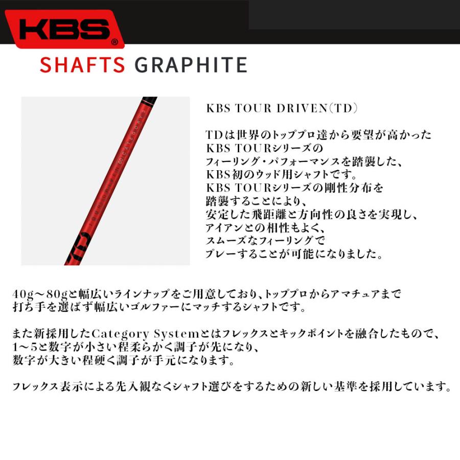 KBS TOUR DRIVEN TD ウッド用シャフト 40 単品 リシャフト工賃別途必要
