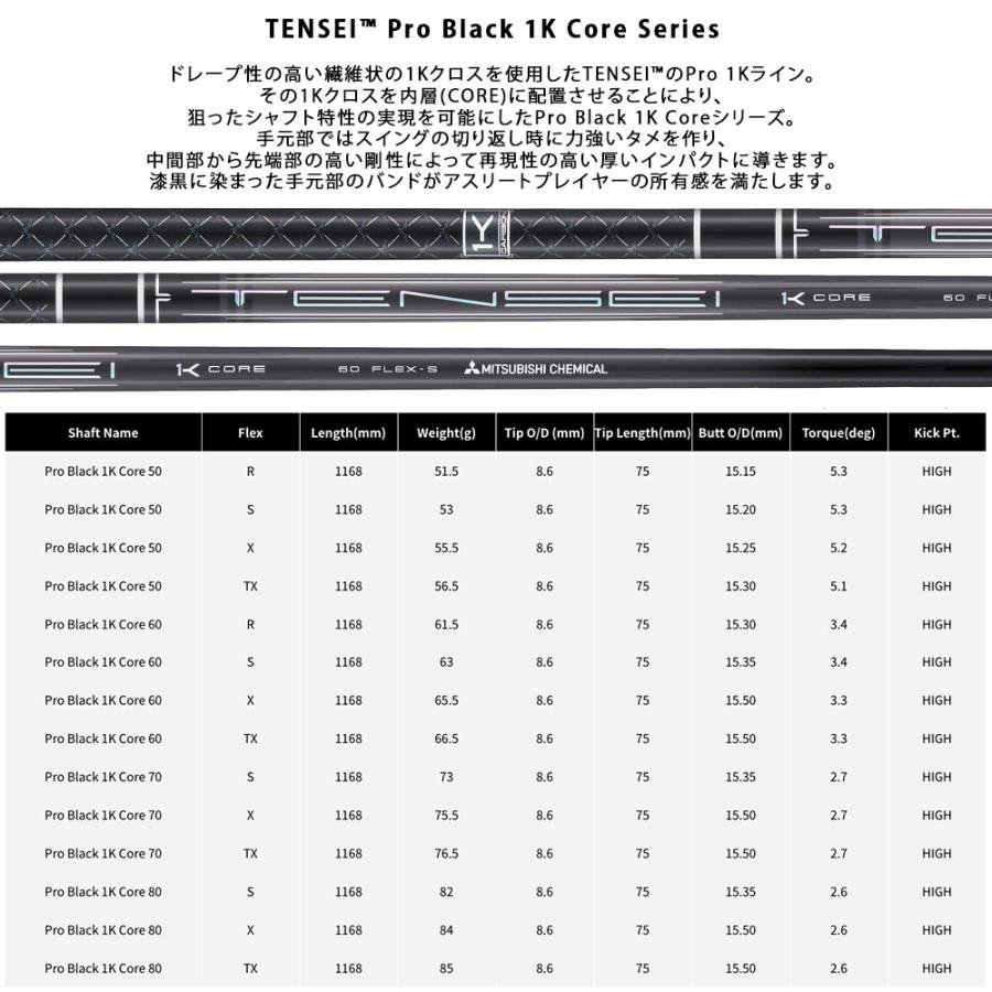 三菱ケミカル テンセイ プロ TENSEI Pro Black 1K Core Series