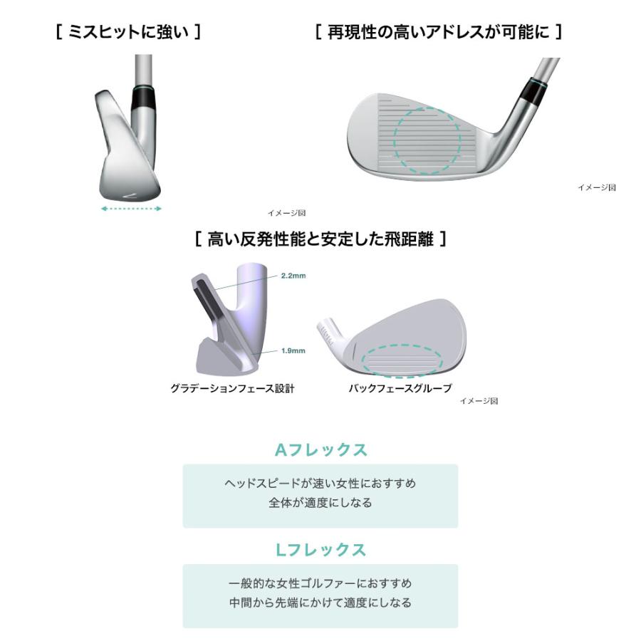 PRGR CRYSTAL egg レディース アイアン A S ウェッジ 単品 2025年