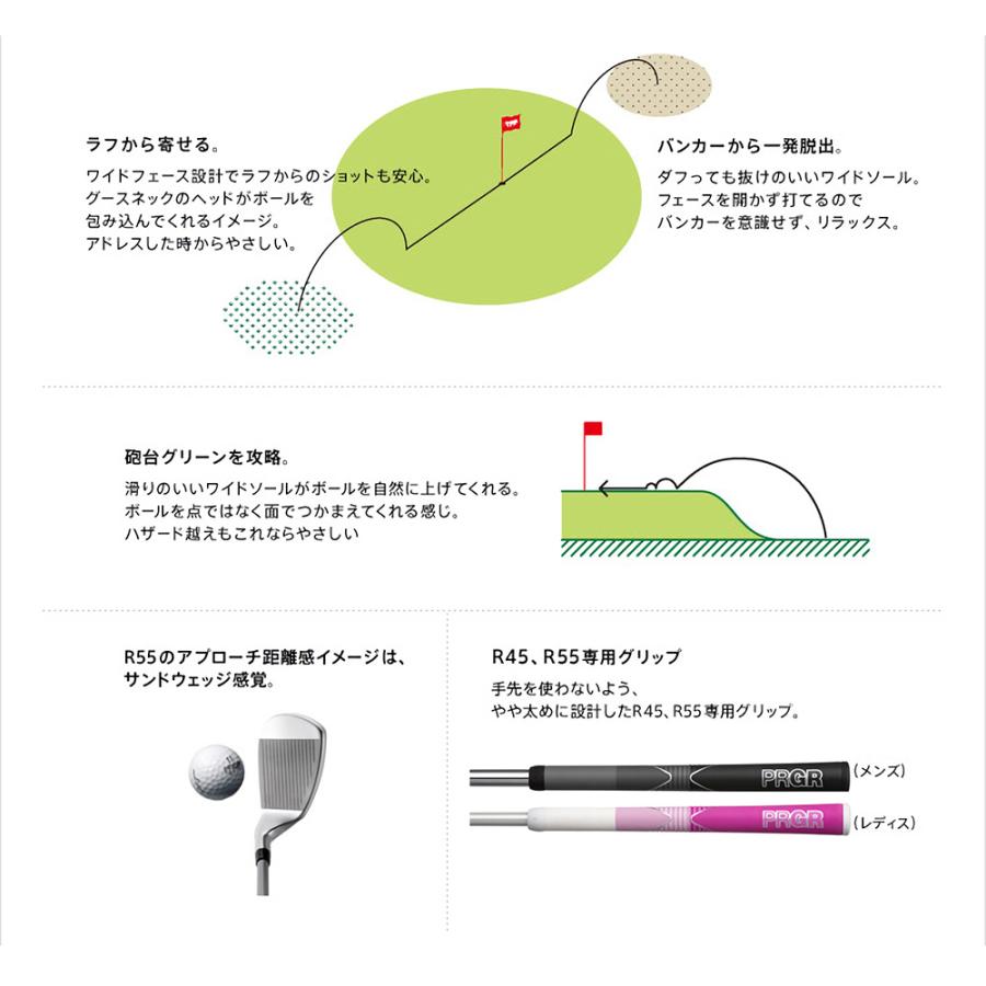 PRGR プロギア R55 WEDGE ウェッジ CB ロフト角55度 クラブ長34インチ