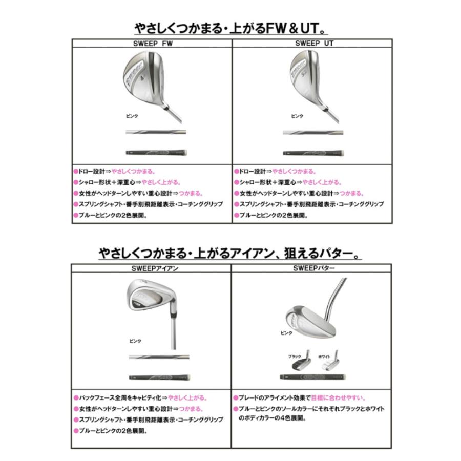 PRGR プロギア SWEEP M15 レディース クラブセット 11本 フルセット