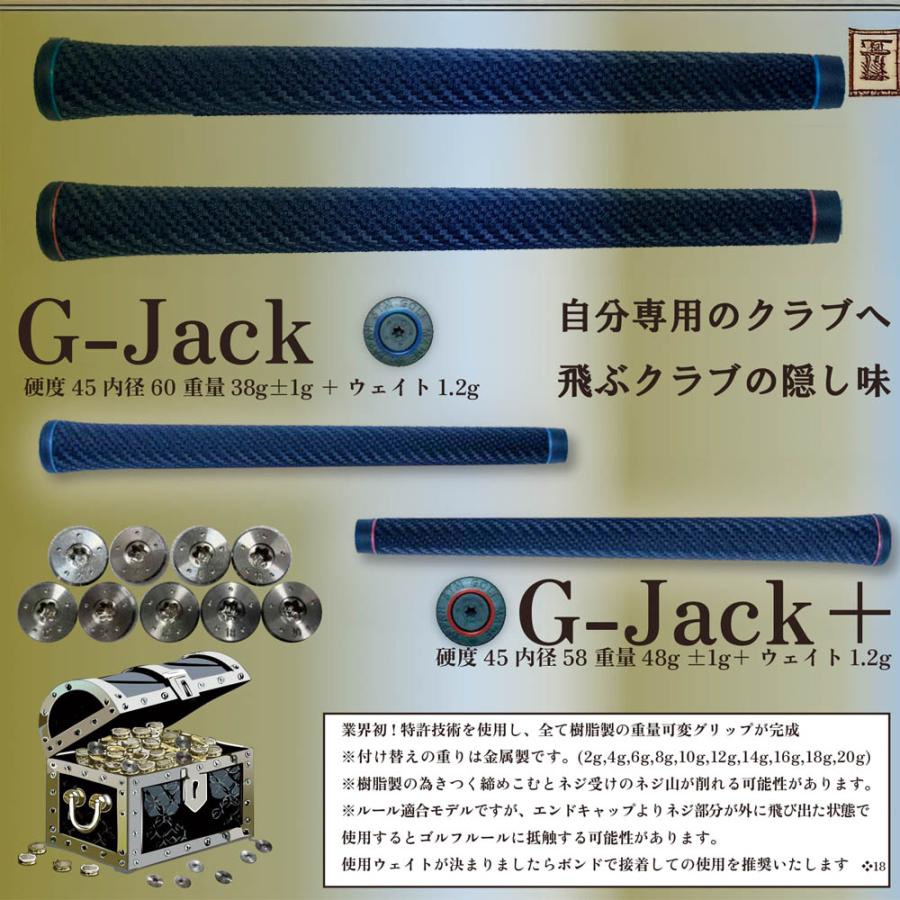 STM G-Jack Plus ゴルフグリップ 可変ウェイト対応 カーボンパターン