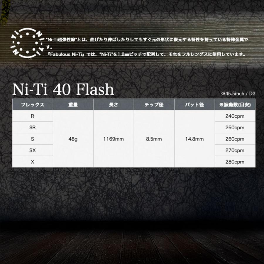 TRPX Fabulous Ni-Ti 40 Flash トリプルエックス ファビュラス ナイチタニウム40ロイヤル 単品販売不可 リシャフト時工賃別途必要_2