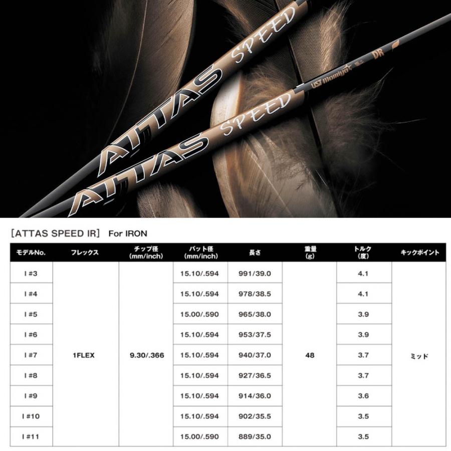 USTマミヤ ATTAS SPEED アッタス スピード IRON アイアン用シャフト 最