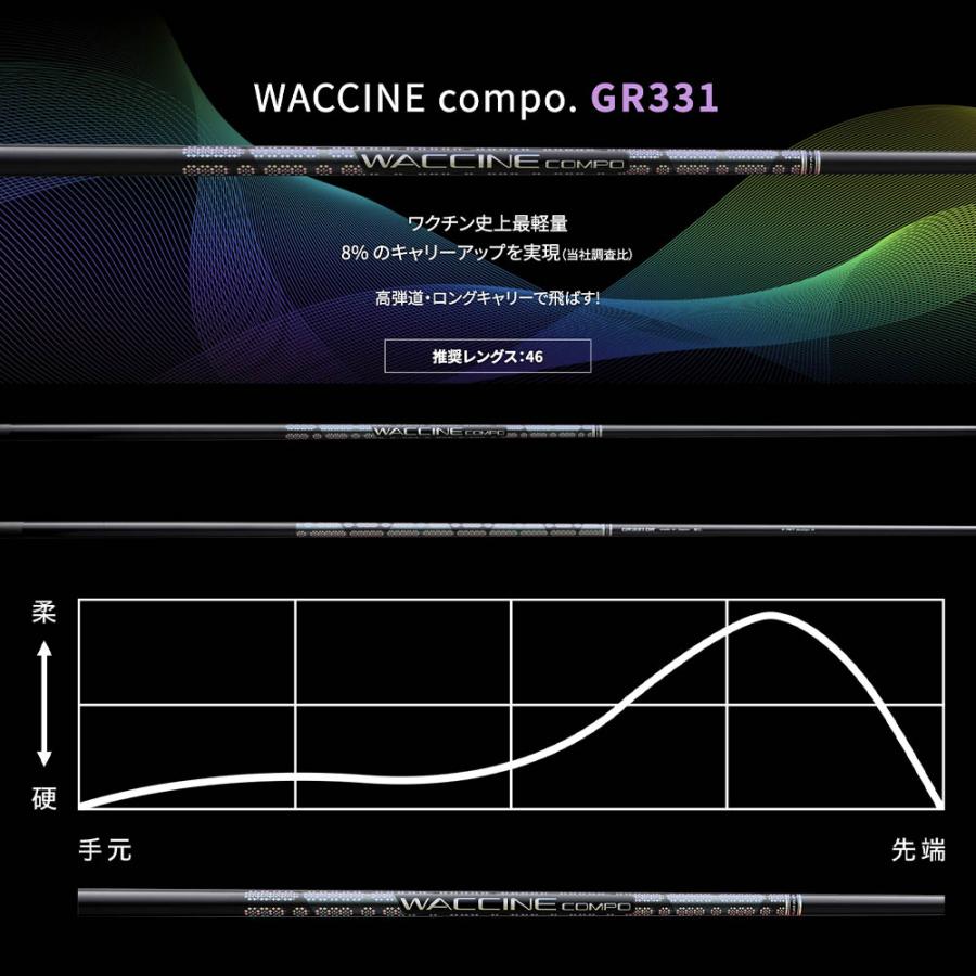 WACCINE compo GR331 DR ワクチン最軽量モデル 高弾道×ロングキャリー