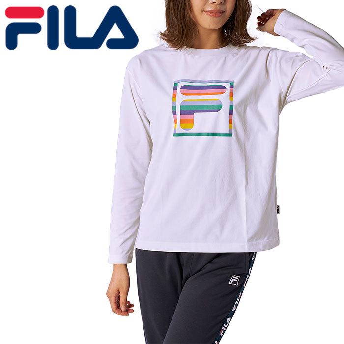 レディース フィラ 長袖 ストレッチ Fila 白 ロングtシャツ ボックスロゴ カジュアル Fila Wt ユーピースポーツ Yahoo 店 通販 Yahoo ショッピング