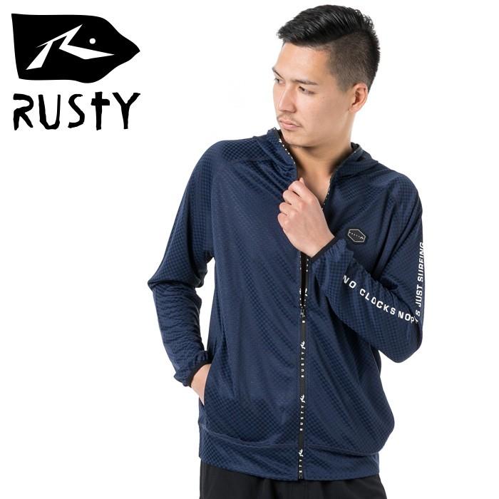 ラスティー ラッシュガード メンズ ジップアップ Uvカットパーカー Rusty ネイビー Rusty Nvy ユーピースポーツ Yahoo 店 通販 Yahoo ショッピング