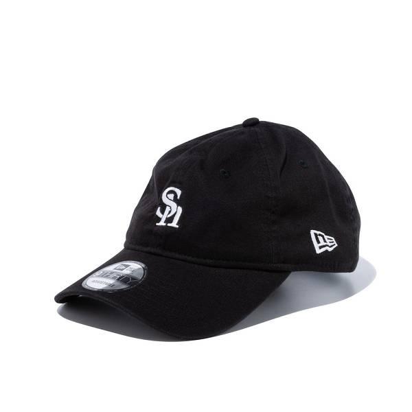 ◆◆ ＜ニューエラ＞ NEWERA キャップ 9THIRTY 福岡ソフトバンクホークス ウォッシュドコットン ミニロゴ ブラック × スノーホワイト 13562150｜upstairs｜04