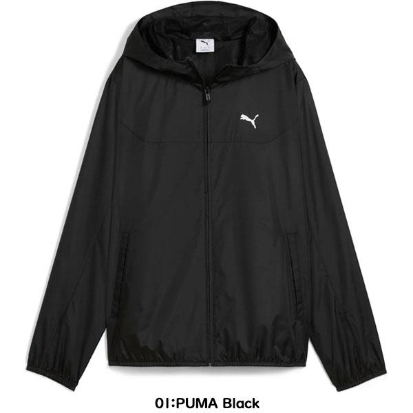PUMA 黒 ウィンドブレーカー フード付き PUMA（プーマ） ◇◇ ＜プーマ＞ エッセンシャル レギュラー メッシュ