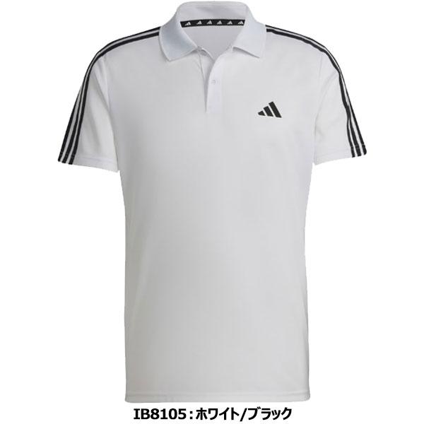 ◆◆送料無料 メール便発送 ＜アディダス＞ adidas メンズ M トレイン エッセンシャルズ ピケ スリーストライプス ポロシャツ BXH46｜upstairs｜04