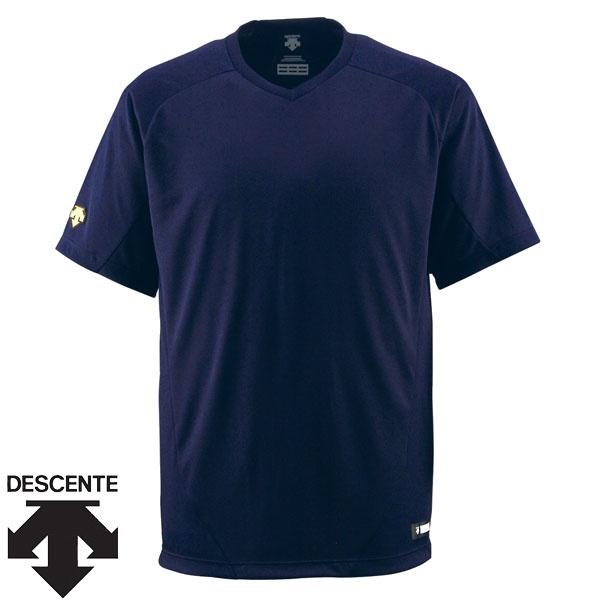 ◆◆○送料無料 メール便発送 ＜デサント＞ DESCENTE 【野球】 ベースボールシャツ（Ｔネック） ＤＢ−２０２ (DNVY：Ｄネイビー) DB202-DNVY｜upstairs