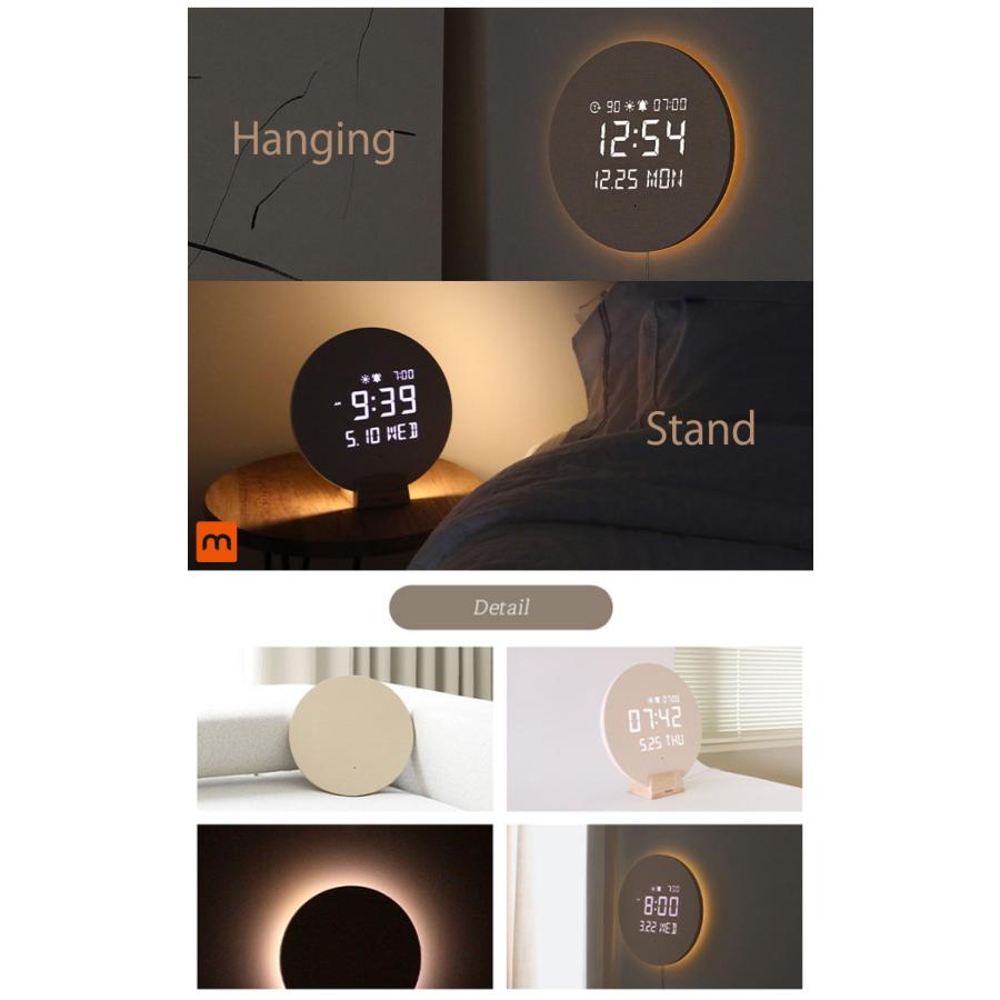 ムアス 置き掛け兼用時計 mooas 正規販売店 FULL MOON BACKLIGHT NIGHTLIGHT LED WALL CLOCK フルムーン バックライト ナイトライトMC-L6 ACC_3