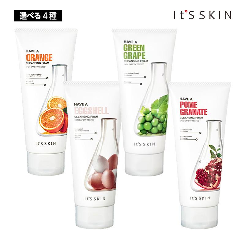 【選べる4種類】It's skin イッツスキン Have A クレンジングフォーム 150ml (オレンジ/ザクロ/グレープ/エッグ) 洗顔