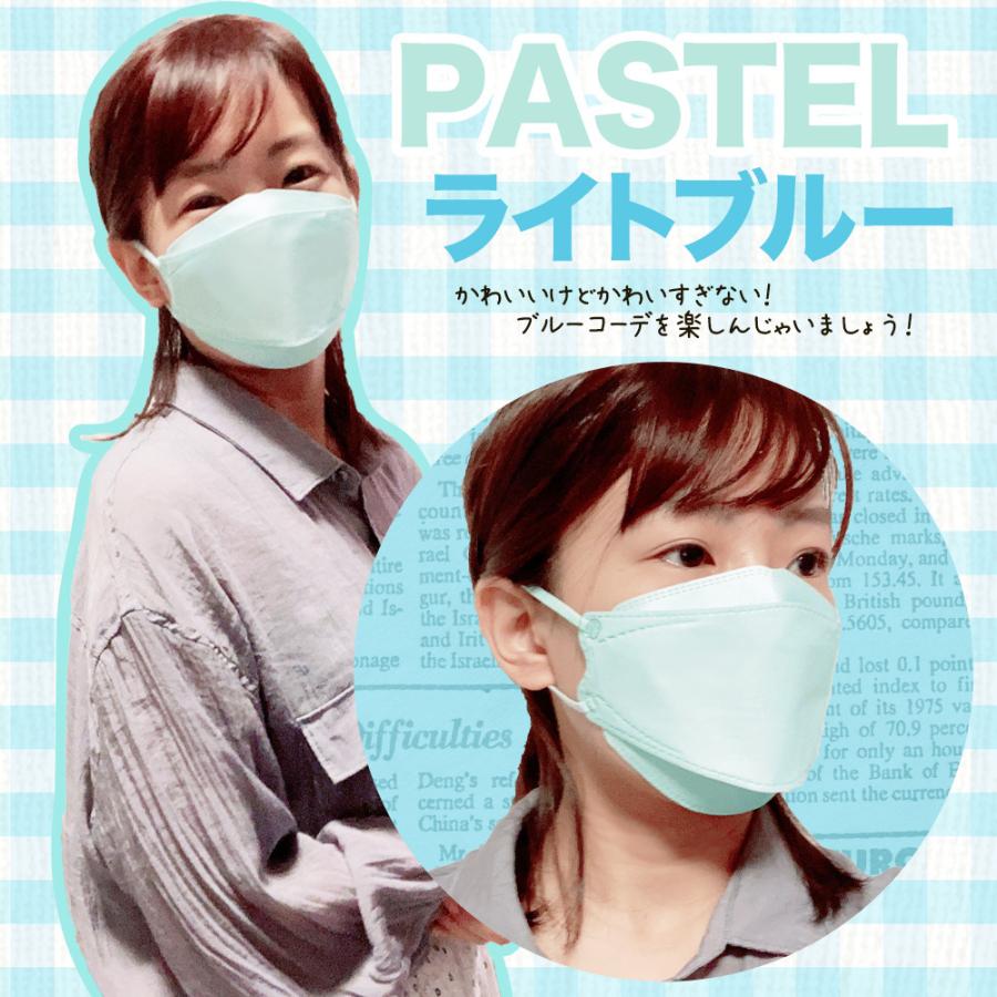 カラーマスク パステルセット 25枚(各色5枚入) PASTEL COLOR 3D | 使い捨て 柳葉型 立体 マスク 4層構造 おしゃれ 推し カラフル ファッションフィットマスク｜upswell｜12