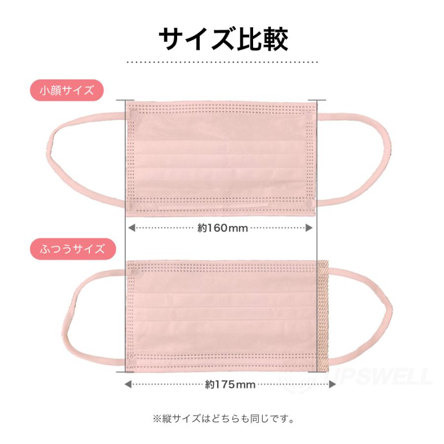 長谷川綿行 耳にやさしい サージカルマスク 小顔サイズ コーラル