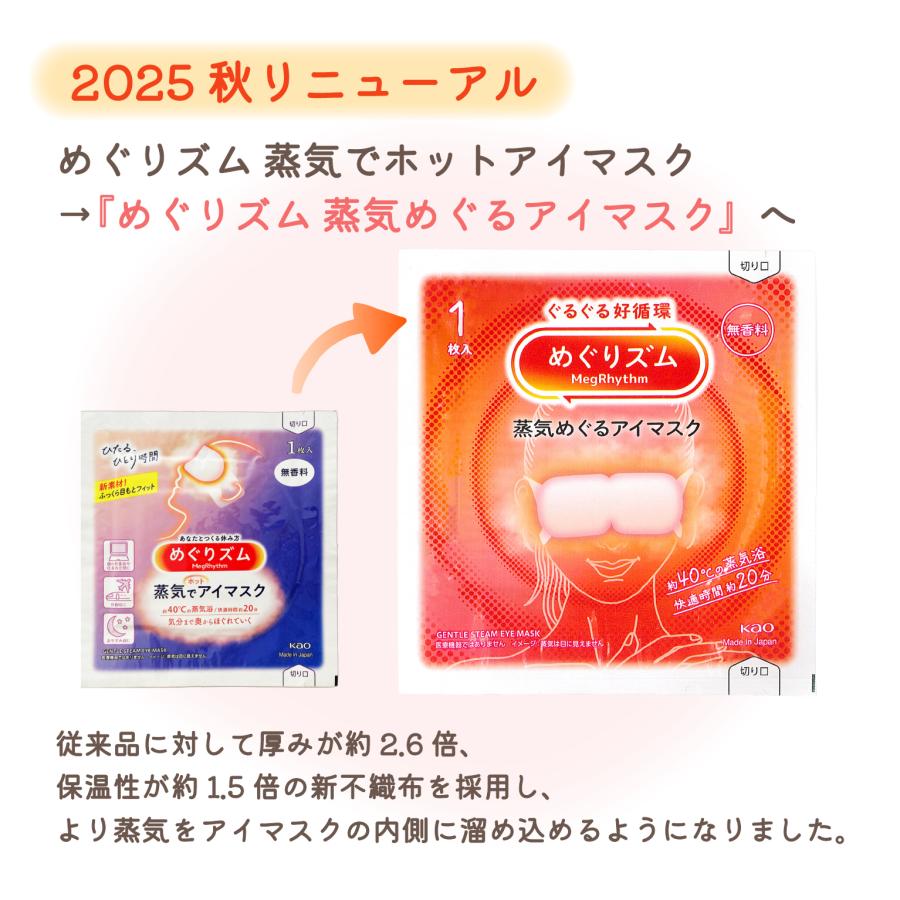 めぐりズム 蒸気めぐるアイマスク 無香料 10枚セット
