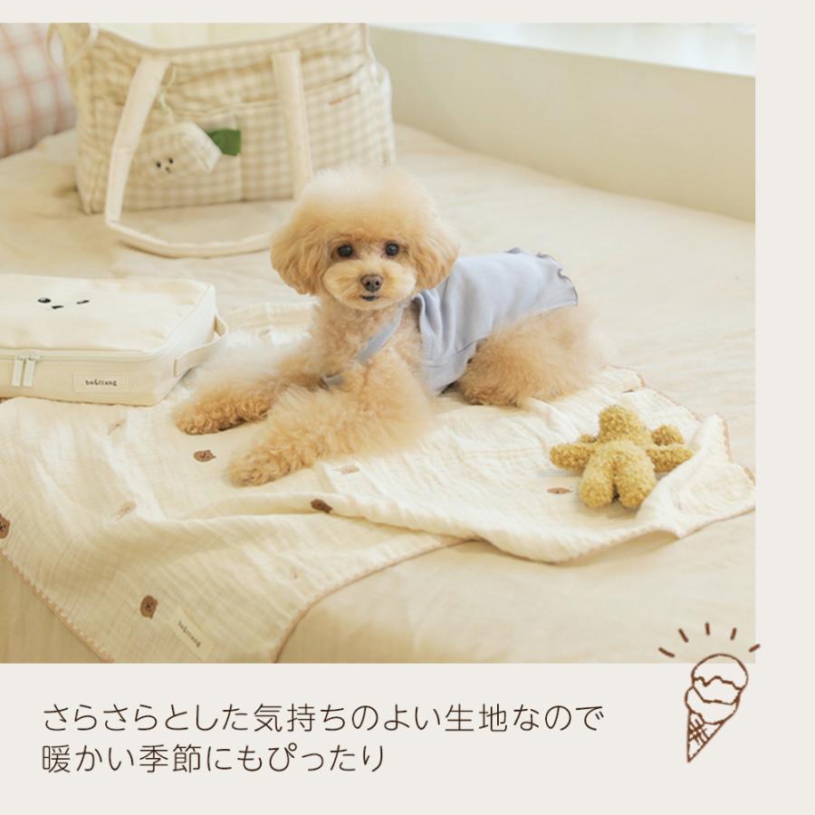 ba&ttang ペット ブランケット | 犬 韓国 かわいい ガーゼ 