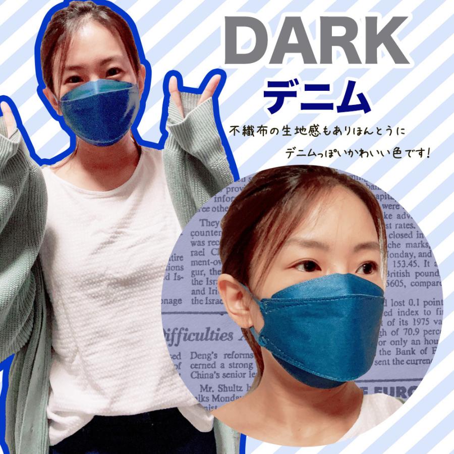 3D 立体マスク 20枚セット 選べるダークカラー 使い捨て 柳葉型 4層構造 女性 男性 おしゃれ かっこいい 韓国 黒 グレー ネイビー カーキ 個包装 | ブランド登録なし | 17
