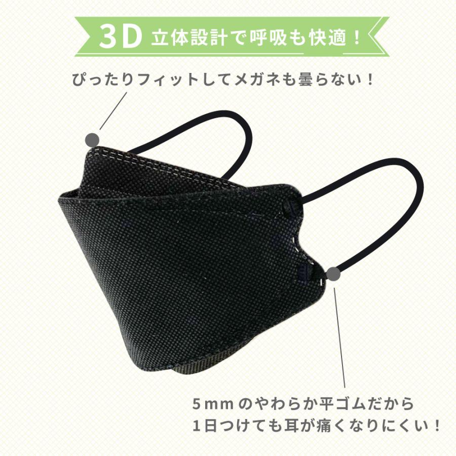 3D 立体マスク 20枚セット 選べるダークカラー 使い捨て 柳葉型 4層構造 女性 男性 おしゃれ かっこいい 韓国 黒 グレー ネイビー カーキ 個包装 | ブランド登録なし | 09