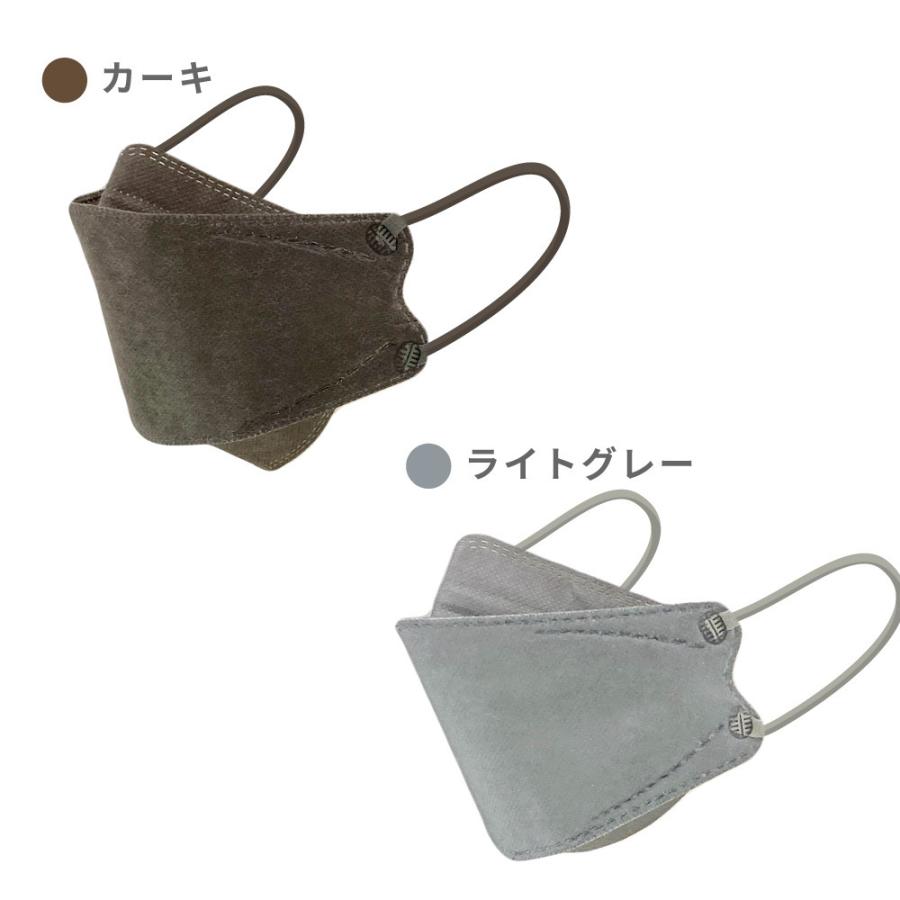 3D 立体マスク 20枚セット 選べるダークカラー 使い捨て 柳葉型 4層構造 女性 男性 おしゃれ かっこいい 韓国 黒 グレー ネイビー カーキ 個包装 | ブランド登録なし | 11