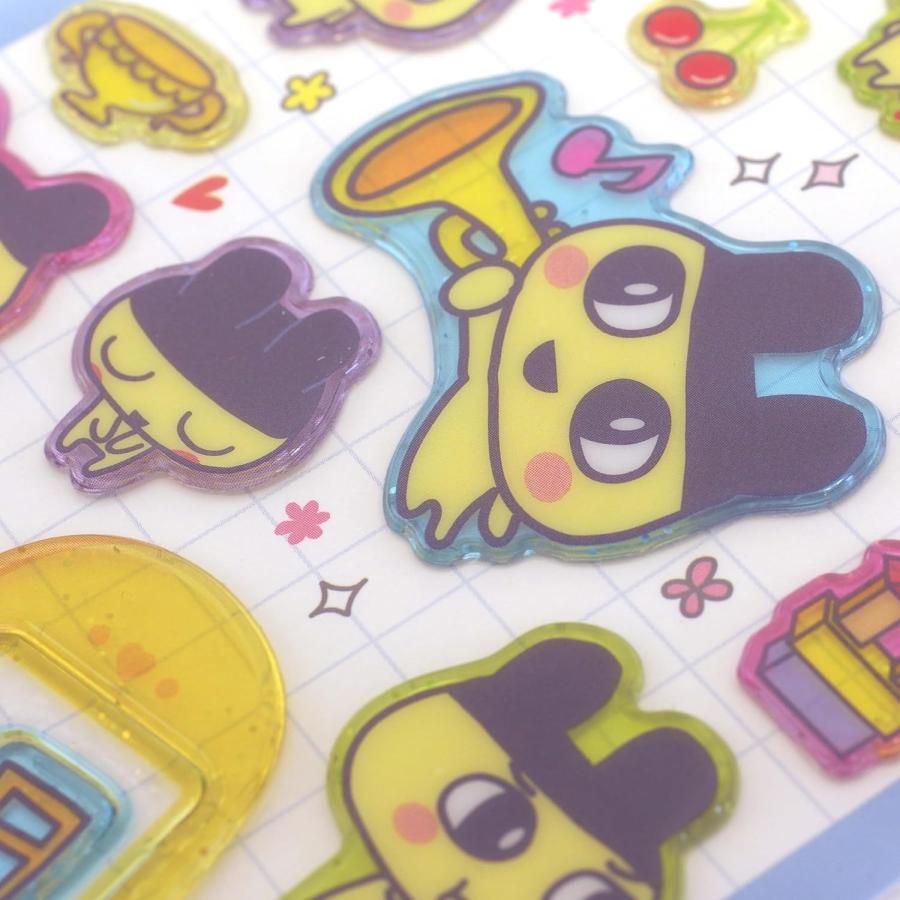 たまごっち シール 立体 クラックス 平成はっぴーフォンステッカー 人気 まめっち 137349 | CRUX | 01