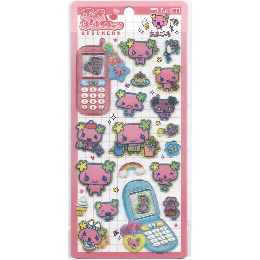 たまごっち シール 全６種セット 立体 クラックス 正規品 平成はっぴーフォンステッカー 人気 まめっち くちぱっち みみっち おやじっち めめっち ふわらっち　 | CRUX | 05
