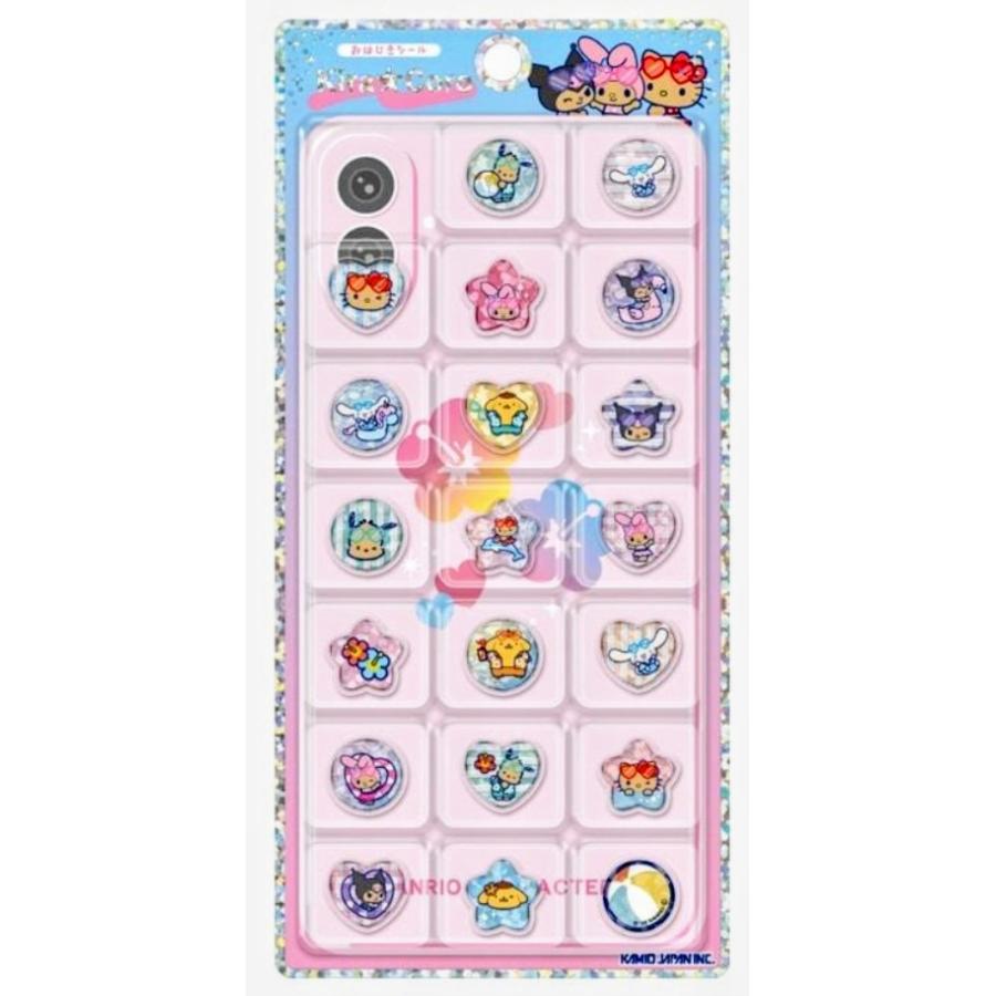 キラコロおはじきシール サンリオキャラクターズ ナイトパーティ 日焼けシリーズ キティちゃん クロミ シナモロール マイメロディ ポチャコ 人気 | ハローキティ