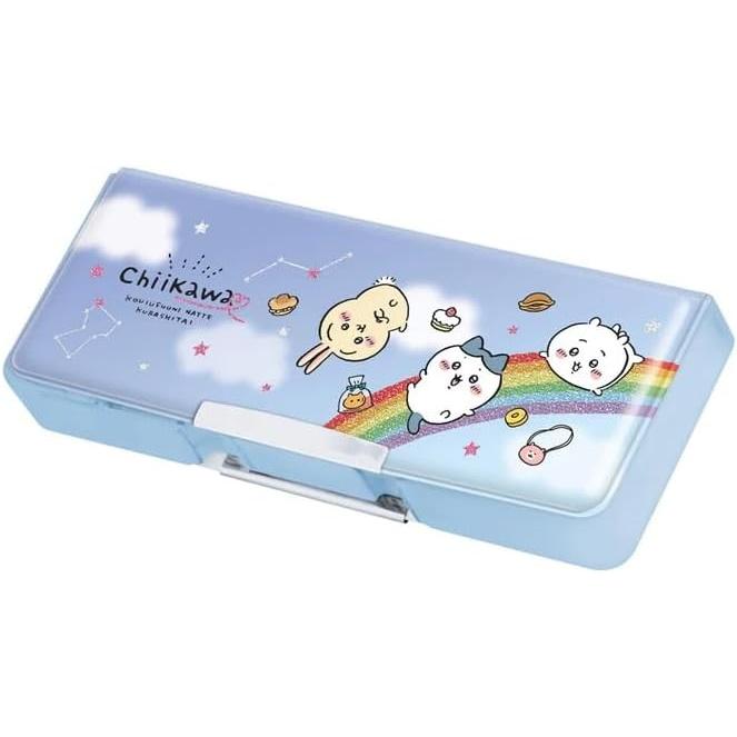 ちいかわ 筆箱 両面開き ペンケース ブルー 鉛筆2B3本セット