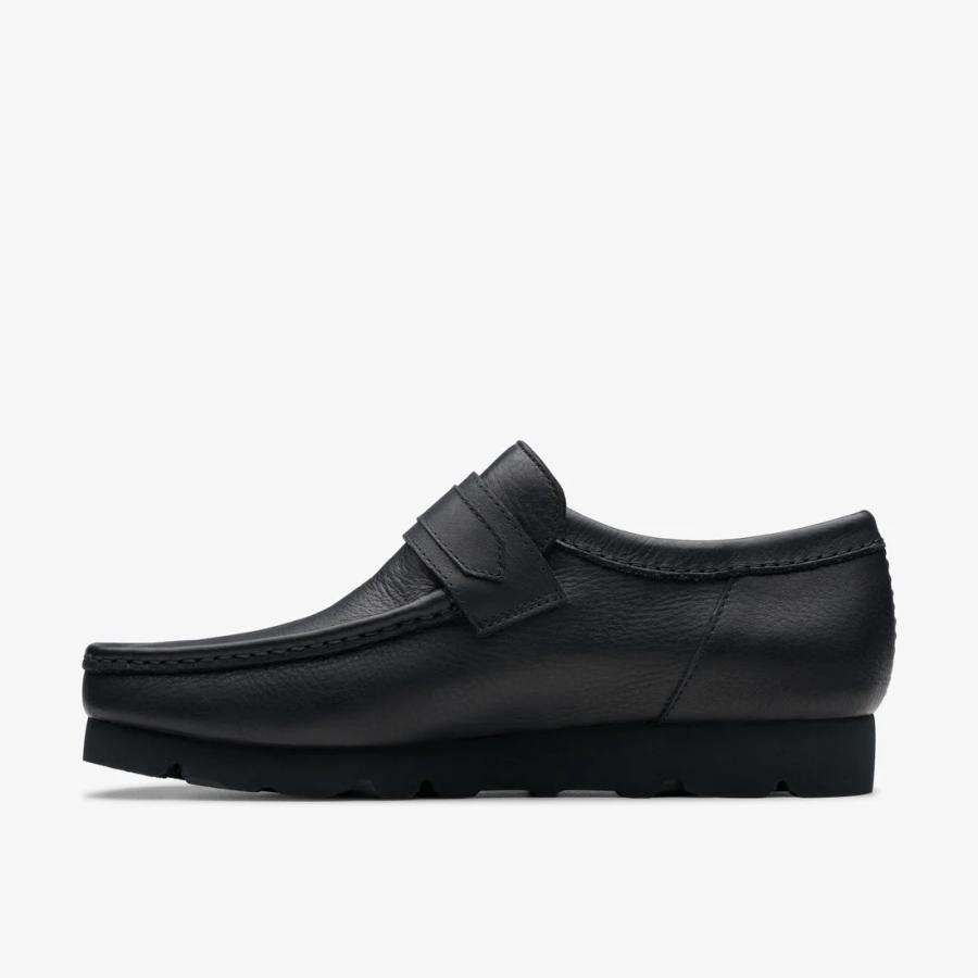 クラークス ワラローファーゴアテックス Clarks WallaLoaferGTX Black Leather 26178185の画像