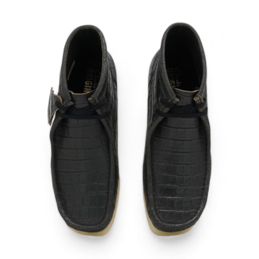 Clarks Originals クラークス ワラビー ブーツ Wallabee Boot BlkCroc