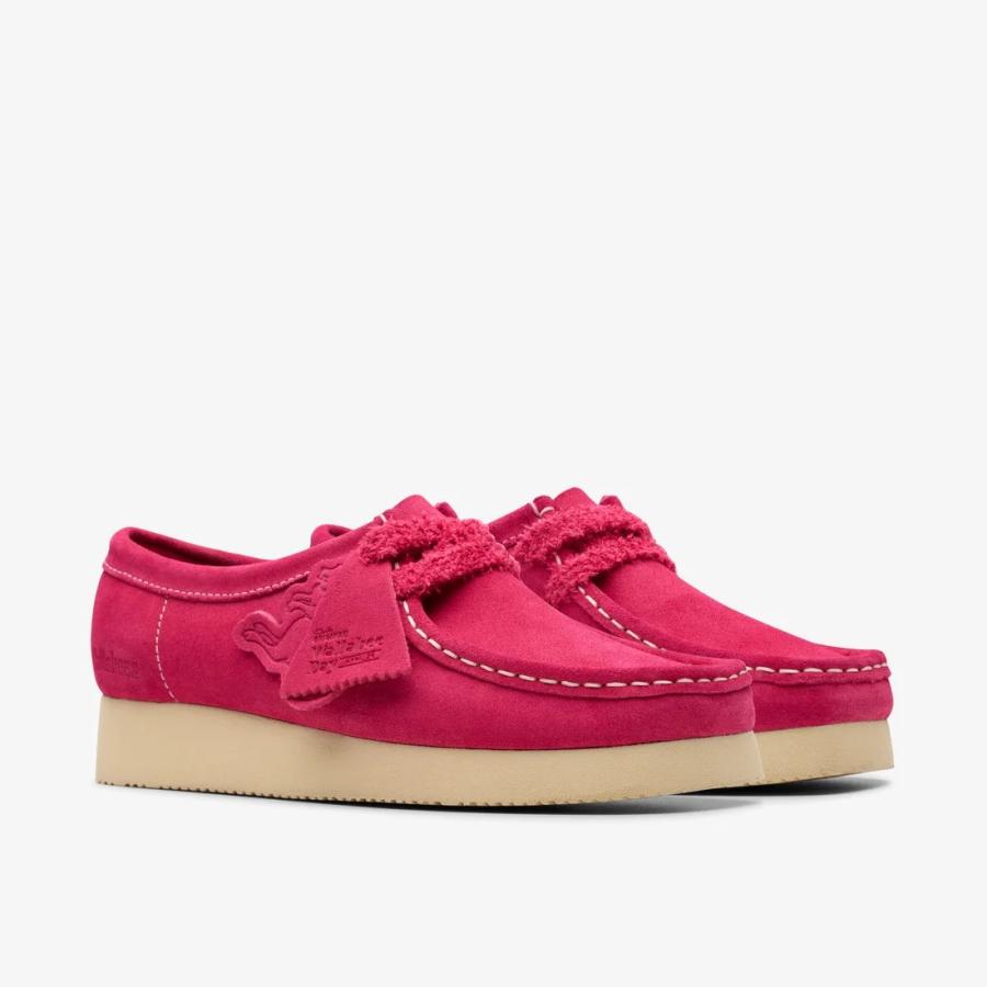 Clarks Originals クラークス Wallabee. 2604 Bright Pink Sde