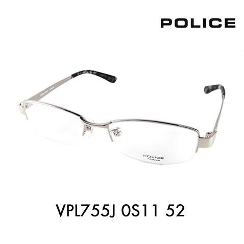 POLICE（ポリス） メガネフレーム POLICE VPL755J 0S11 52 伊達眼鏡