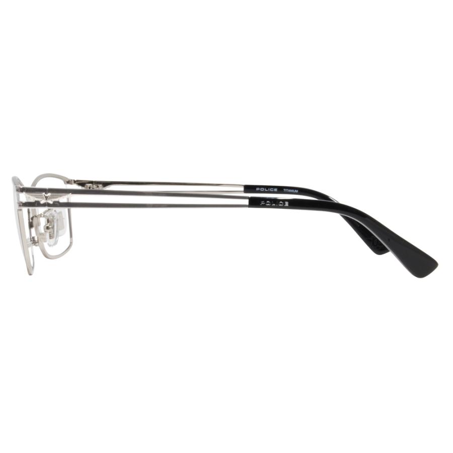 ポリス メガネフレーム サングラス 調光レンズセット ニコン トランジションズエクストラアクティブ VPLD61J 0568 55 スクエア  メタル チタン 伊達 眼鏡 メガネの画像