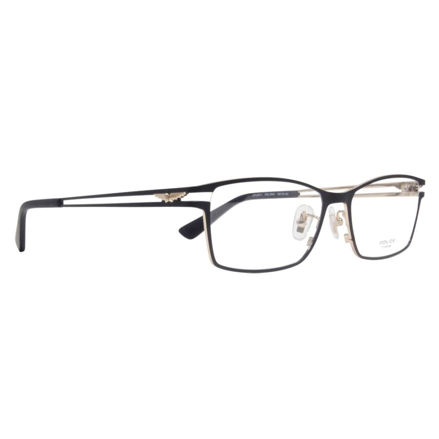 ポリス メガネフレーム POLICE VPLD61J 0N41 55 スクエア  メタル チタン 伊達 眼鏡 メガネ | POLICE | 04