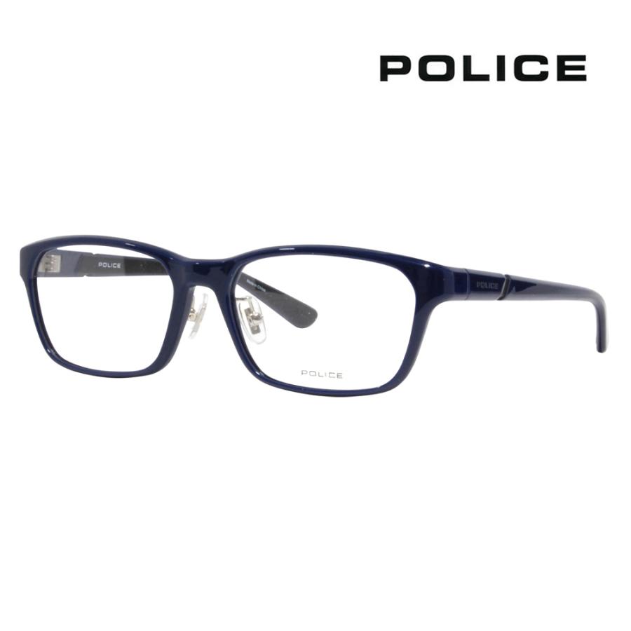 【お気にいる】 0C03 VPLD88J POLICE メガネフレーム ポリス 55 メガネ 眼鏡 伊達 フルリム セル  スクエア 伊達メガネ